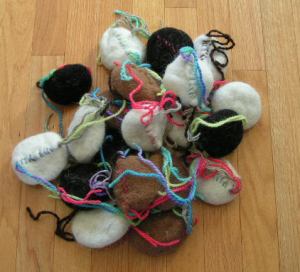 pile of cat toys