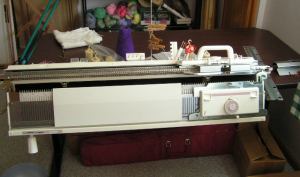 knitting machine on table
